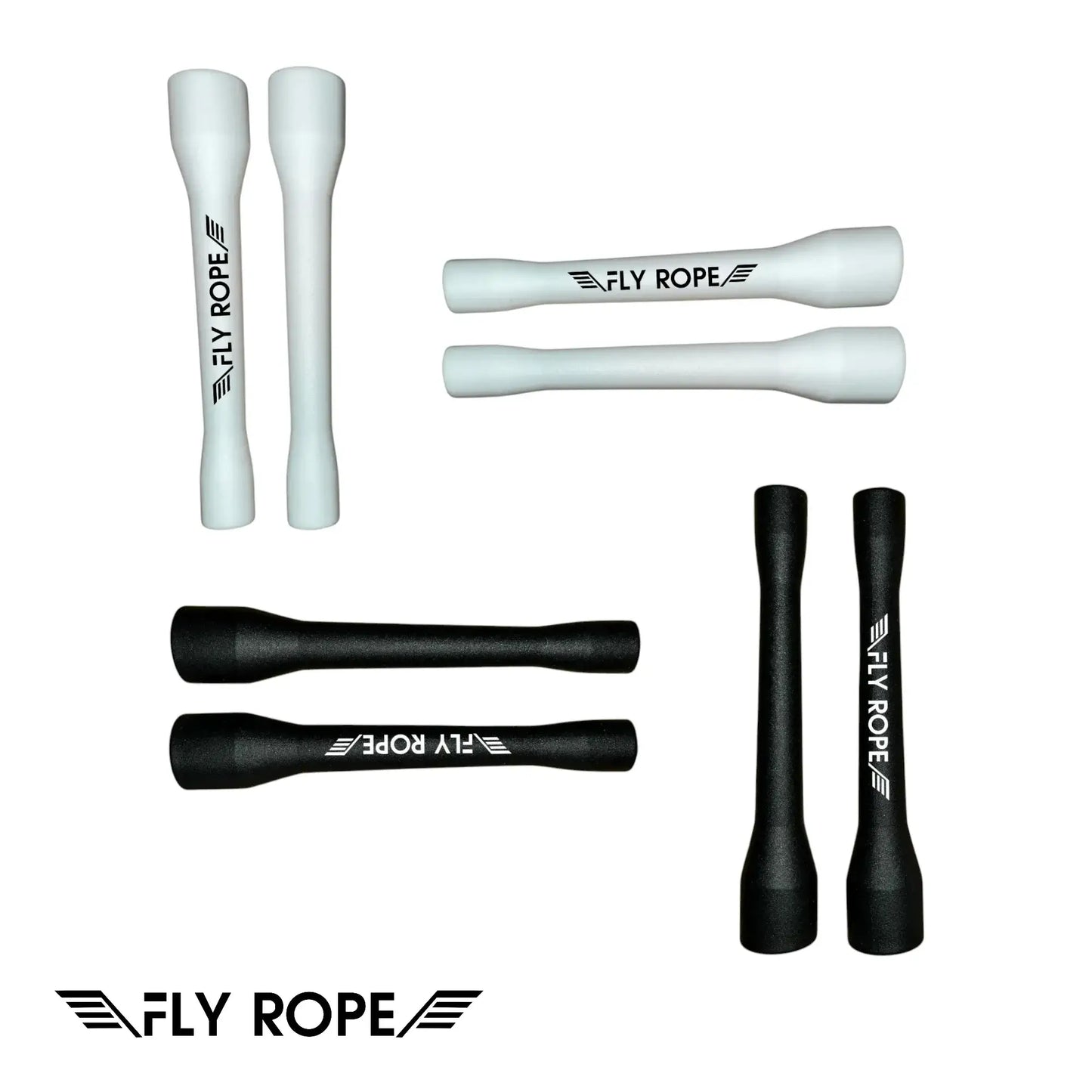 Springseil Ersatzgriffe von FLY ROPE – robuste Griffe für dein Speed Rope für Fitness, Training, Boxen, Crossfit, Ausdauer, Koordination, Fettverbrennung, Einsteiger & Fortgeschrittene