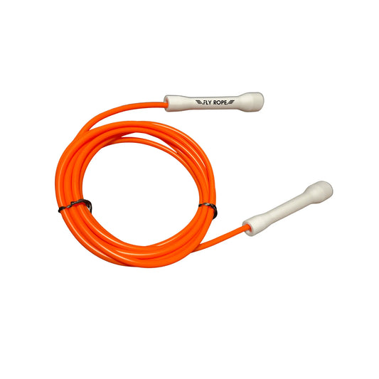 PHOENIX - Springseil von FLY ROPE in orange mit weissen Griffen jump rope speed rope