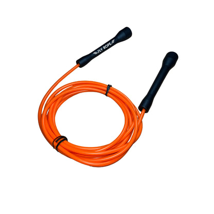 PHOENIX - Springseil von FLY ROPE in orange mit weissen Griffen jump rope speed rope